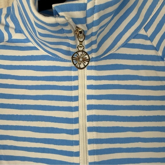 Lilly Pulitzer luxletic blue and white striped jacket Small - Picture 3 of 5